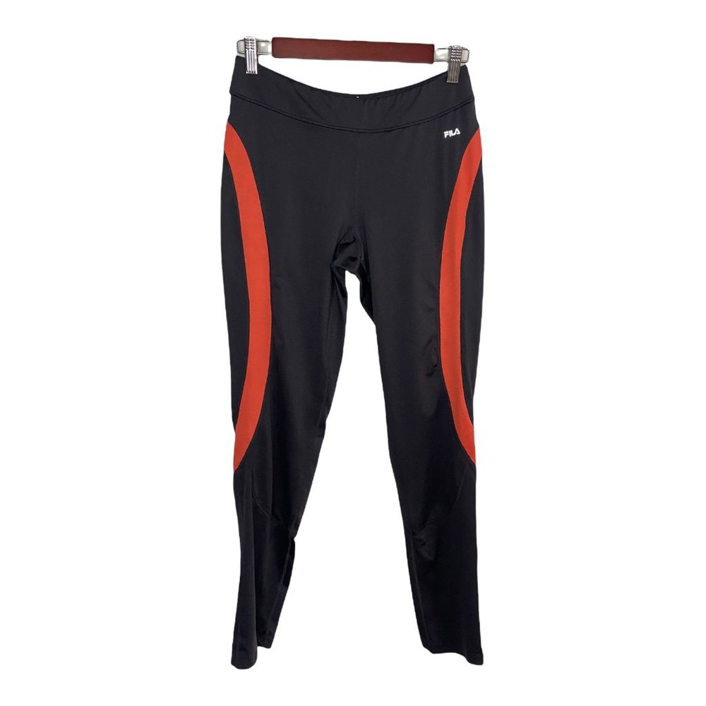 EUC FILA Athletic Leggings with Zip Pocket Gray/Coral Women…